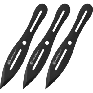 Smith & Wesson 3 pc 8" Black Coated Throwing Knives w/Sheath