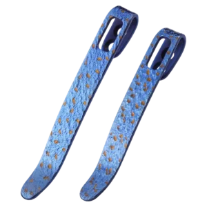 Civivi 2PCS Flamed Titanium Pocket Clips, NO Screws Included, 50MM 55MM Clip with Recessed Screw Hole