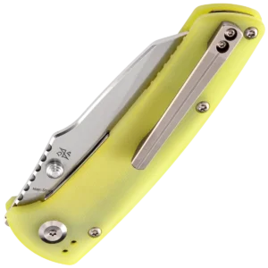 Alternative view of Kansept Main Street - Yellow G-10 Handle