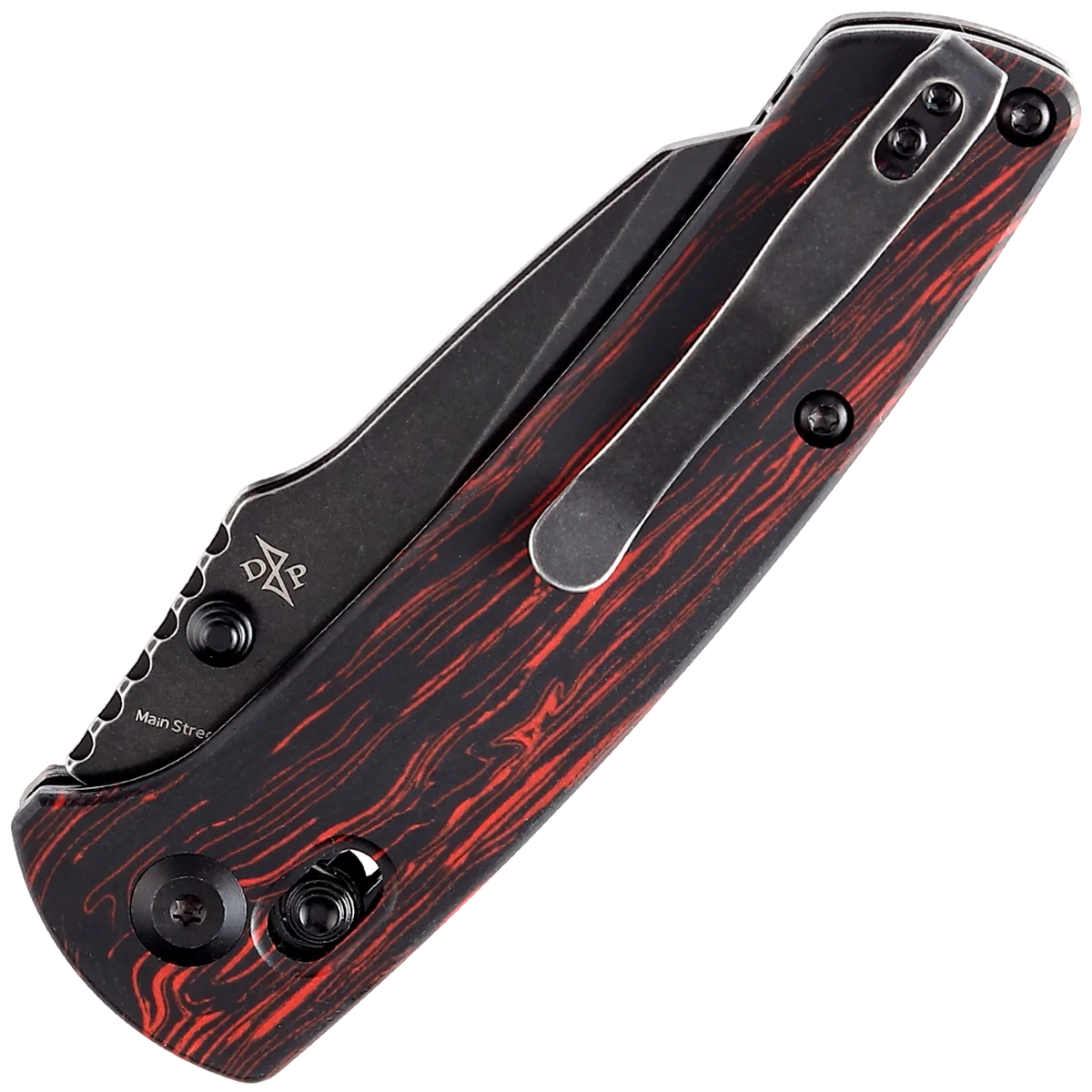Kansept Main Street Crossbar Lock Knife/Black & Red G-Mascus Handle - Image 2