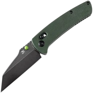 Kansept Main Street Crossbar Lock Knife/Green Micarta Handle