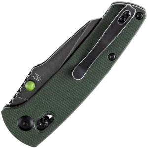 Alternative view of Kansept Main Street Crossbar Lock Knife/Green Micarta Handle