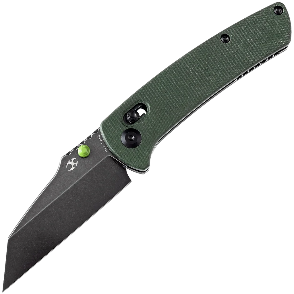 Kansept Main Street Crossbar Lock Knife/Green Micarta Handle