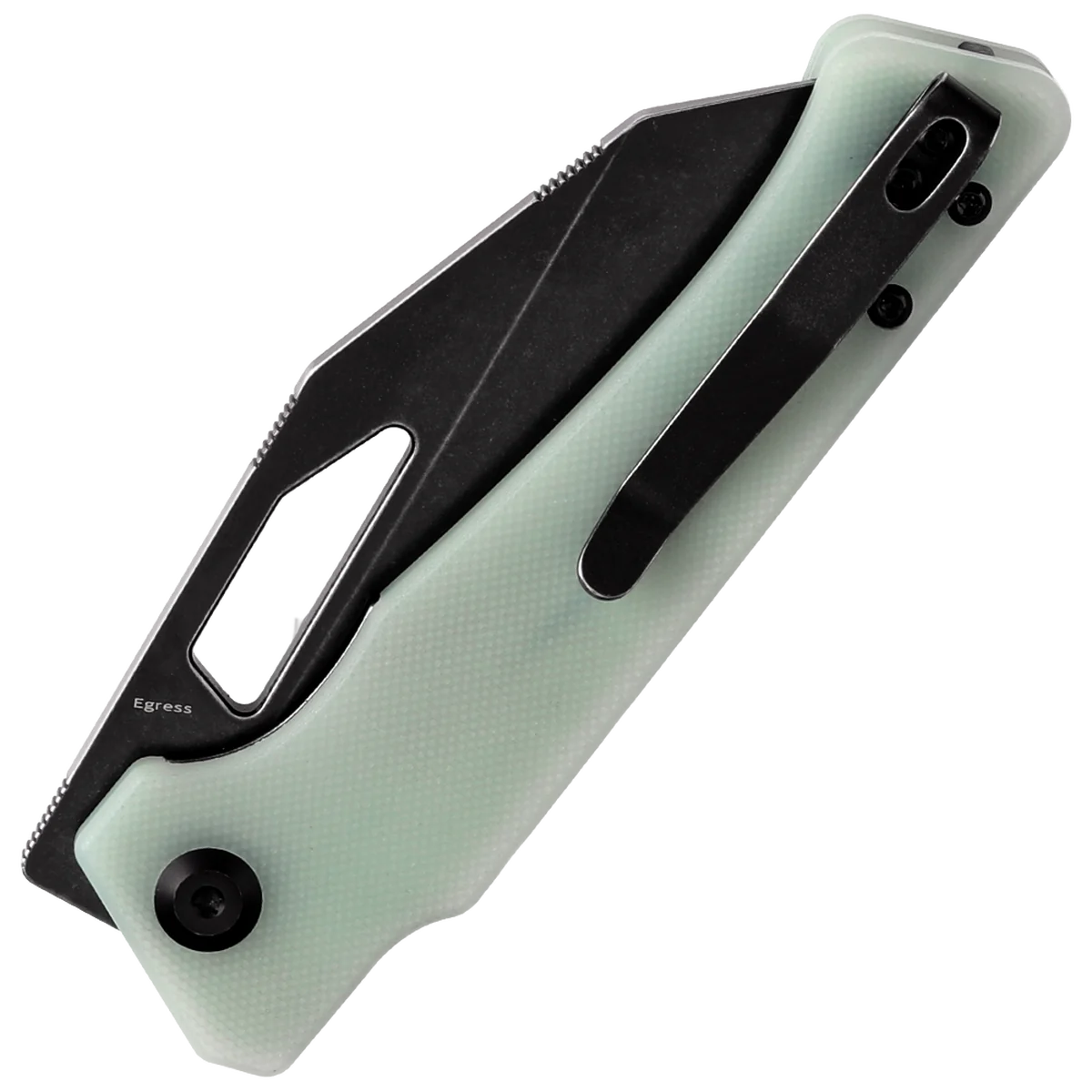 Kansept Egress - Black Stonewashed 14C28N Jade G-10 Handle - Image 2