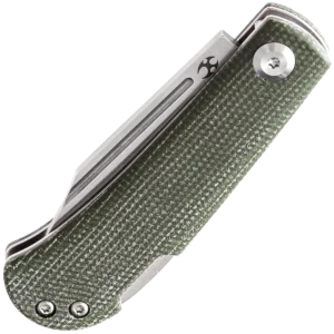 Alternative view of Kansept Wedge Lockback Folding Knife - Green Micarta