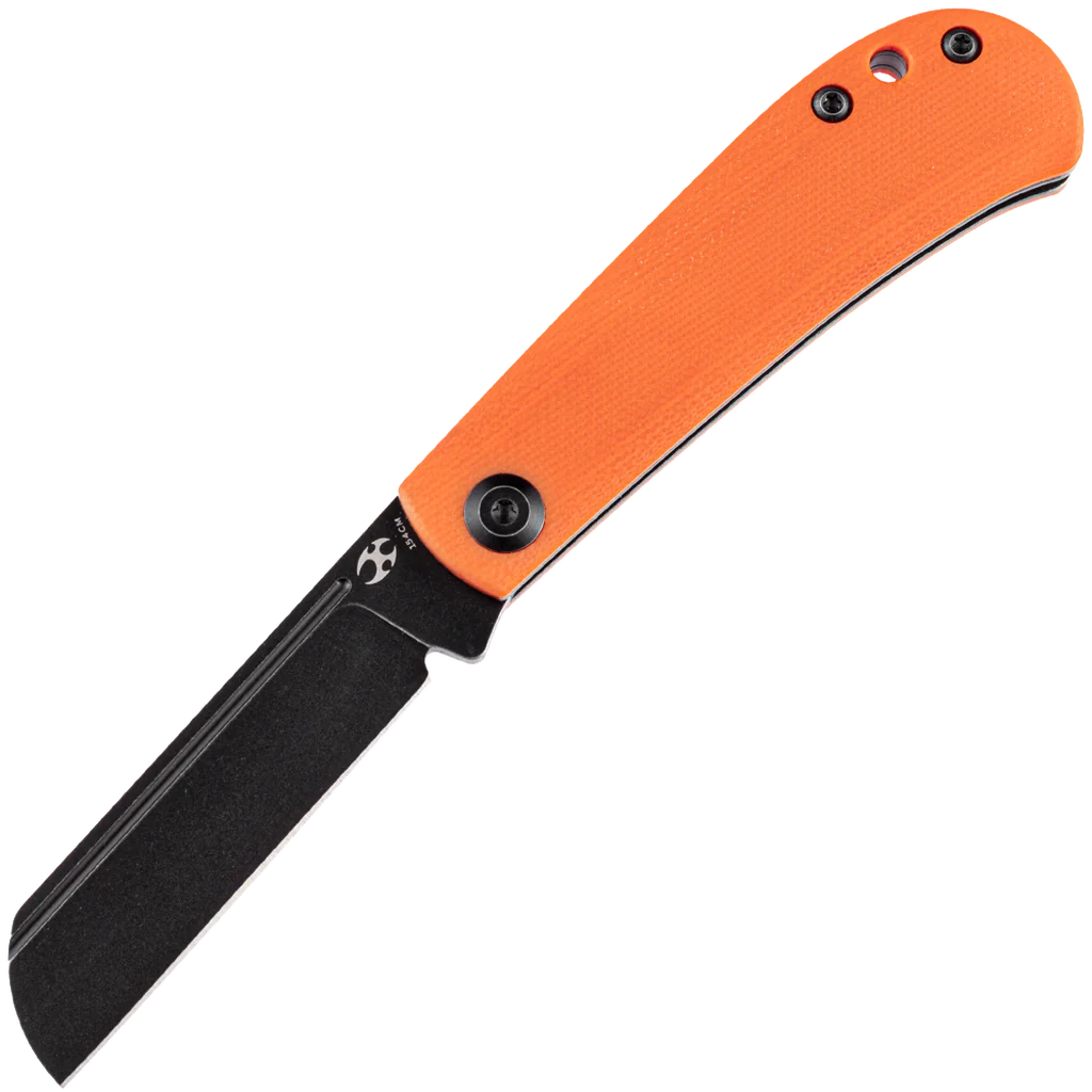 Kansept Bevy Slipjoint Folding Knife - Orange G-10/Black TiCn Blade