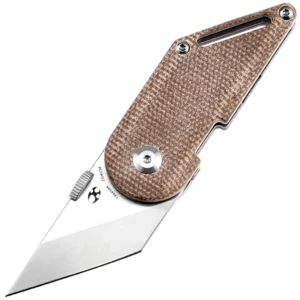Kansept Dash Folding Kiridashi Knife Brown Micarta
