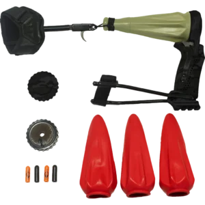 The Pocket Shot Pro Arrow Kit( Black Hammer, Black Whisker, 4 Nock Caps, Pro Arrow Pouch, 3 Arrow Pouches, Arrow Release)