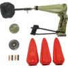 The Pocket Shot Pro Arrow Kit( Mossy Oak Hammer, Black Whisker, 4 Nock Caps, Arrow Pouch, 3 Arrow Pouches, Arrow Release)