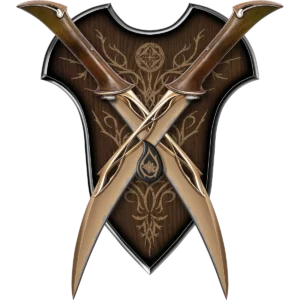 Alternative view of United Cutlery Officially Licensed DESOLATION SMAUG KNIVES OF TAURIEL from The Hobbit