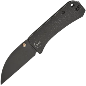 We Knife Banter Wharncliffe - Black Burlap Micarta