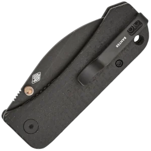 Alternative view of We Knife Banter Wharncliffe - Black Burlap Micarta