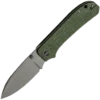 We Knife Big Banter Green Micarta Liner Lock Folder