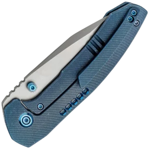 Alternative view of We Knife Trogon - Blue Titanium Handle (3.2" CPM 20CV Blade)