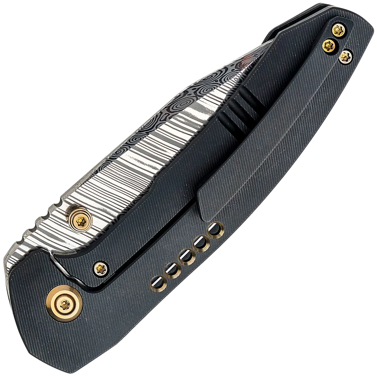 We Knife Trogon - Titanium Handle (3.2" Damasteel Blade) - Image 2