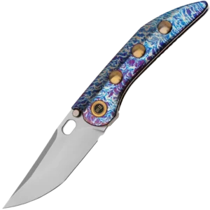 We Knife Attor - Flamed One-Piece Titanium Handle