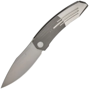 We Knife Sine Wave - 3.98" Grey Titanium Handle