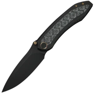 We Knife Winsome 3.74" - G10 and Rose Pattern Carbon Fiber Handle