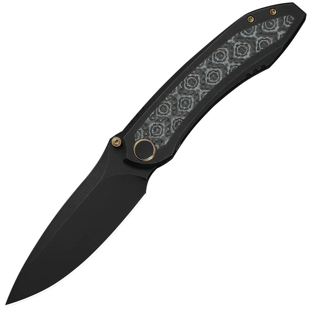 We Knife Winsome 3.74" - G10 and Rose Pattern Carbon Fiber Handle