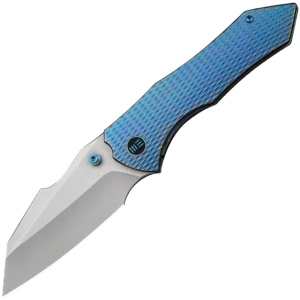 We Knife High-Fin XL Blue Titanium/Stonewashed CPM 20CV
