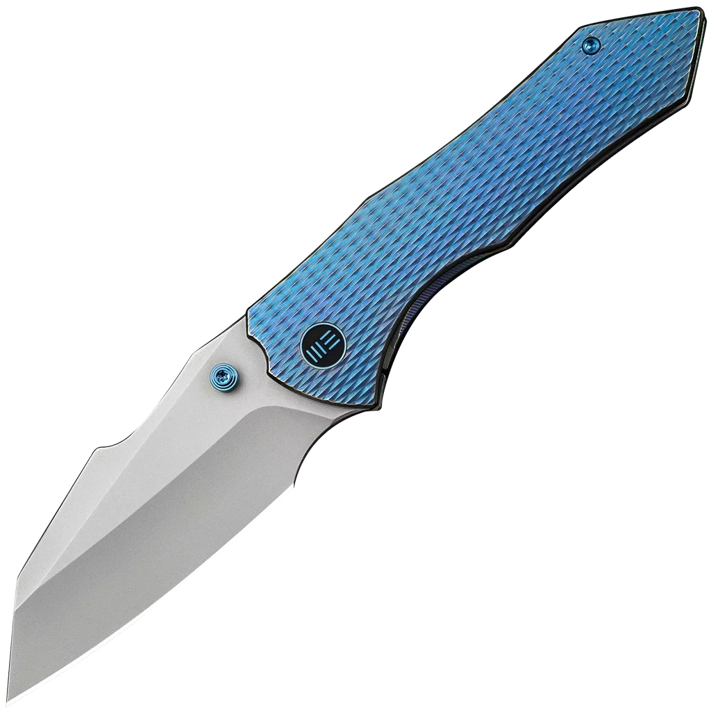 We Knife High-Fin XL Blue Titanium/Stonewashed CPM 20CV