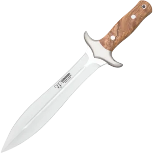 Cudeman Olive Wood Spear Point Hunting Knife 104-L