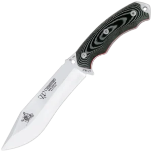 Cudeman JJSK-2 Survival Knife Black w/Leather Sheath