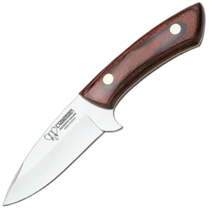 Cudeman Pakkawood Handle Skinner with Leather Sheath