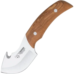 Cudeman Olive Wood Gut Hook Fixed Blade Knife