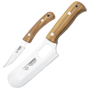 Cudeman Olive Wood Piggyback Pro Hunting Set