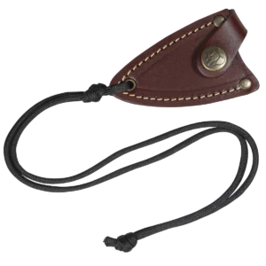 Alternative view of Cudeman 200-F Yoda Green Micarta w/ Leather Sheath