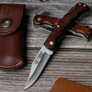 Alternative view of Cudeman Mikra Pakkawood with Sheath