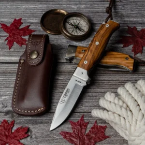 Alternative view of Cudeman MT-4 Olive Wood