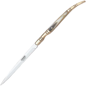 Cudeman Large Bull Horn Stiletto Pocket Knife