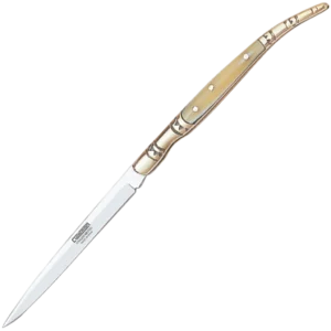 Cudeman Medium Bull Horn Stiletto Pocket Knife