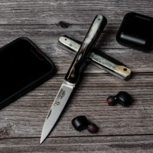 Alternative view of Cudeman Stilleto Pocket Knife with Bull horn handle 408-A