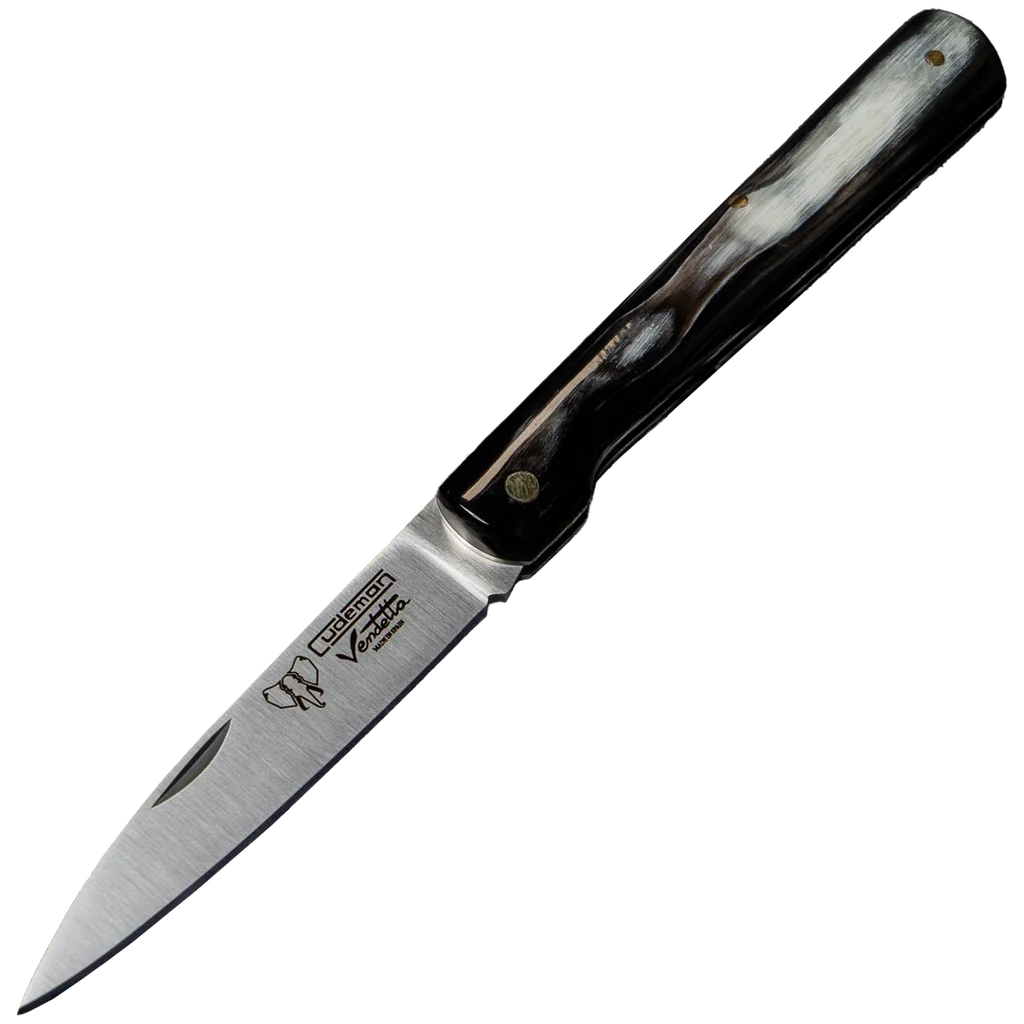 Cudeman 3.5" Bull Horn Stiletto Pocket Knife