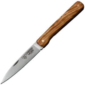 Cudeman 3.5" Olive Wood Stiletto Pocket Knife