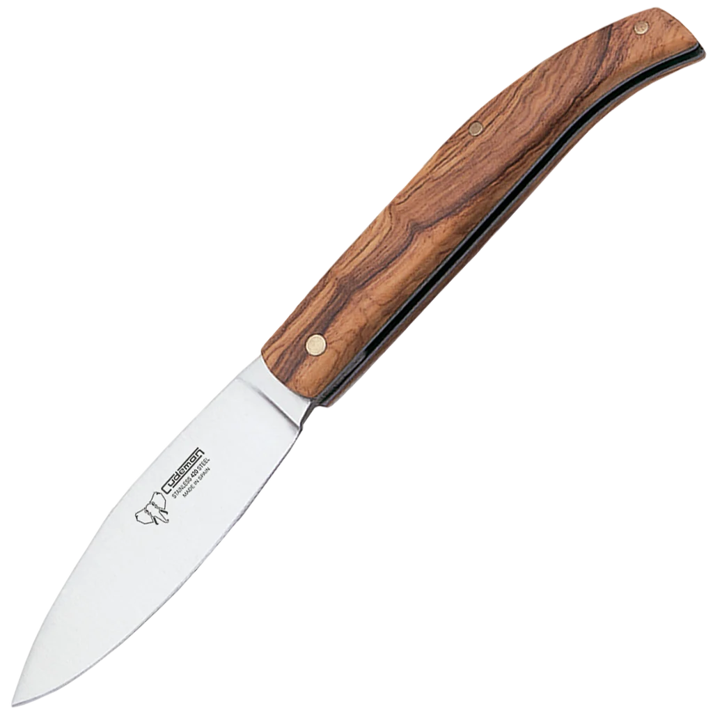 Cudeman Olive Wood Outdoor Pocket Knife