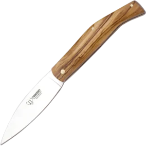 Cudeman Large Olive Wood Outdoor Pocket Knife w/Sheath
