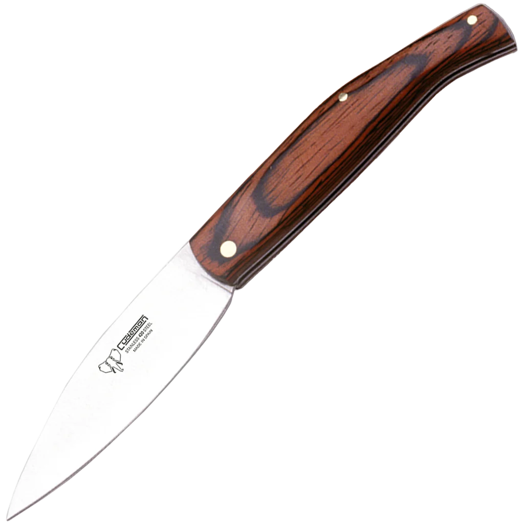 Cudeman Large Pakkawood Outdoor Pocket Knife w/Sheath