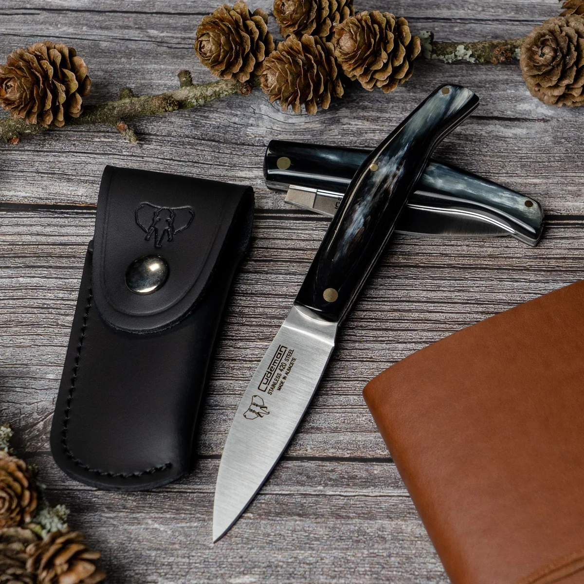 Cudeman 444-AF Drop Point Folding Knife with Sheath - Image 3