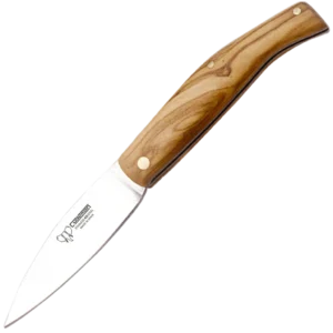Cudeman Small Olive Wood Outdoor Pocket Knife w/Sheath