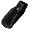 Cudeman Small Black Leather Sheath - Blue stitching