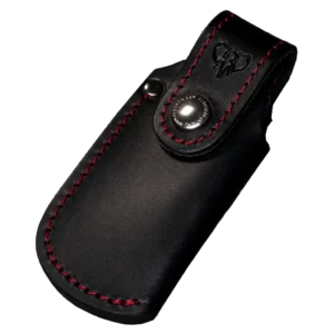 Cudeman 4.7" Snap Closure Sheath -Red Stitching