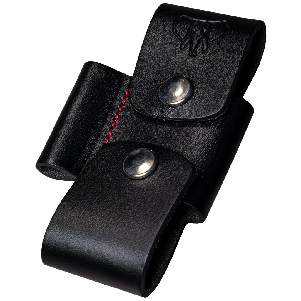 Cudeman Small Leather Adapter Loop - Red Stitching