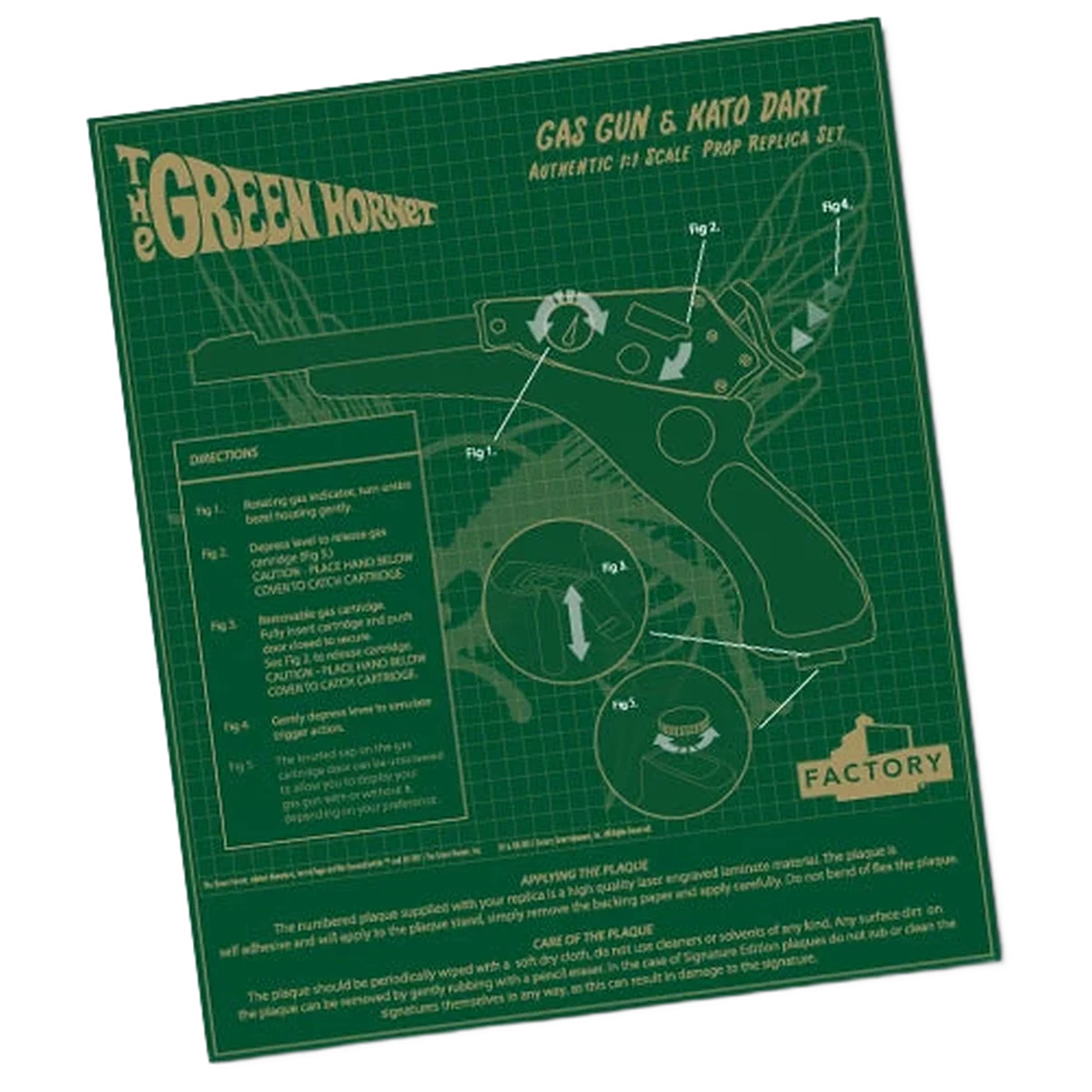 Factory Entertainment Green Hornet - Green Hornet Gas Gun & Kato Dart 1:1 Prop Replica Signature Edition - Image 13