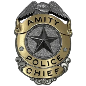 Alternative view of Factory Entertainment Jaws - Amity Island Police Chief Badge And Patch Limited Edition Prop Replica