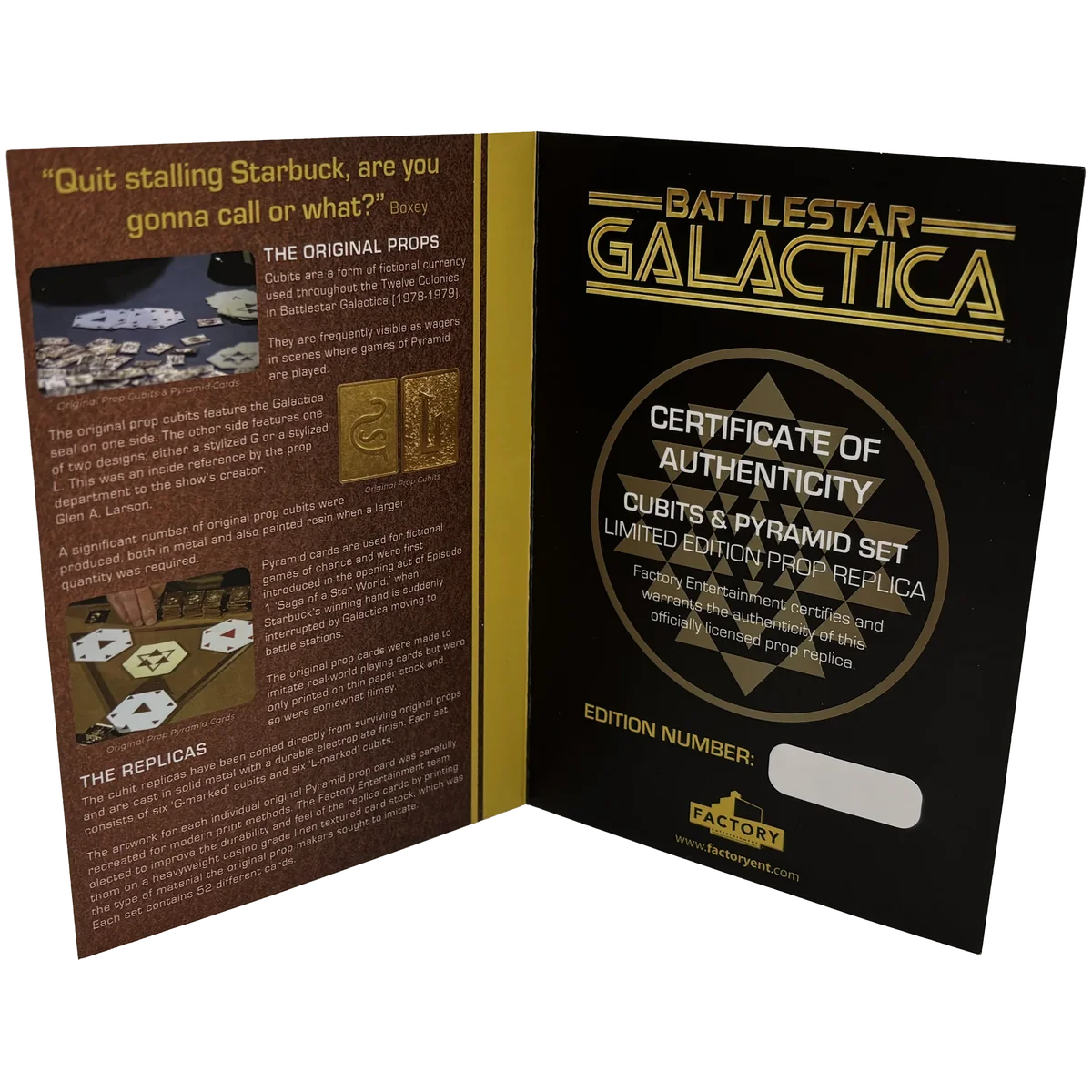 Factory Entertainment Battlestar Galactica - Cubits & Pyramid Set Limited Edition Prop Replica - Image 5