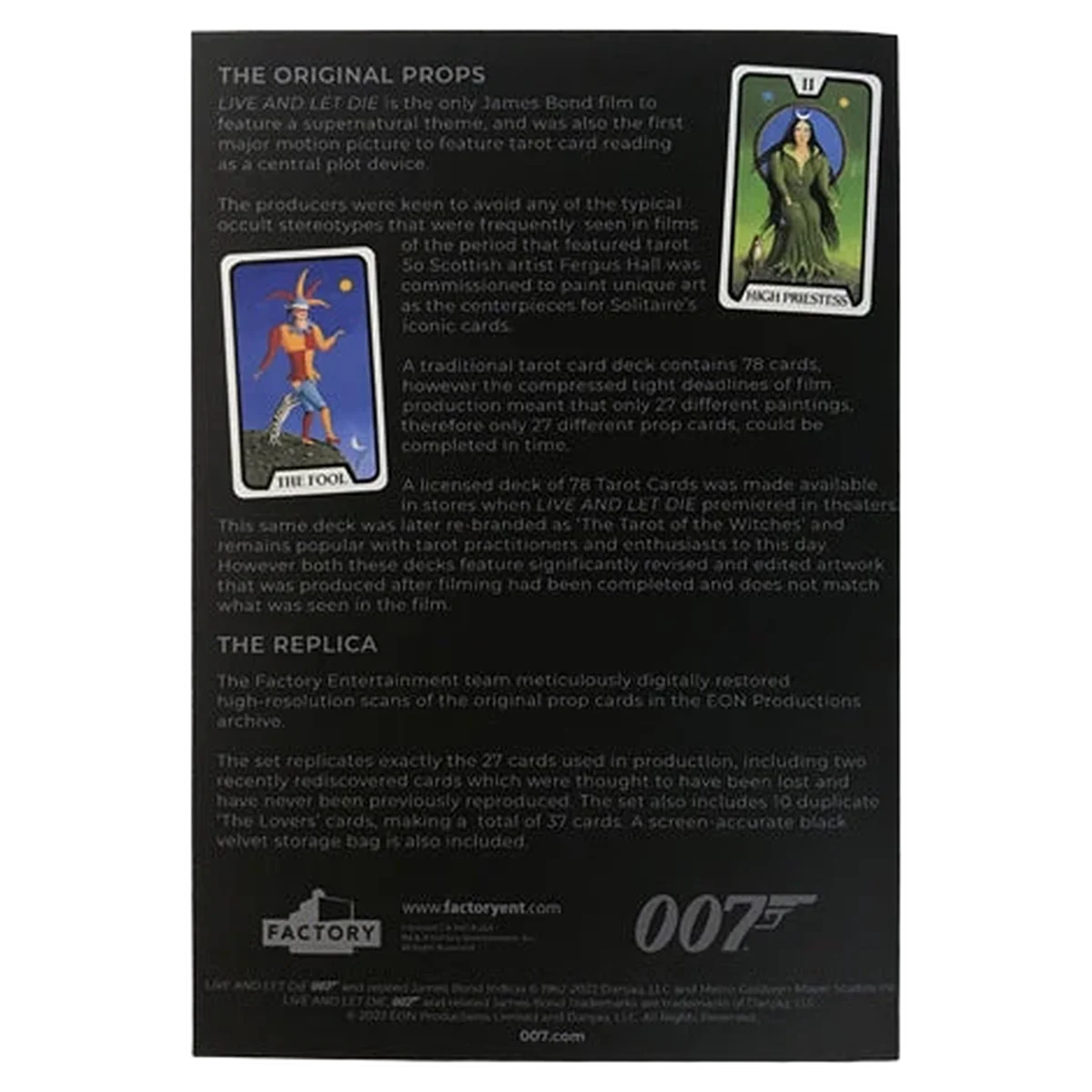 Factory Entertainment James Bond - Live and Let Die Tarot Cards Limited Edition Prop Replica - Image 9